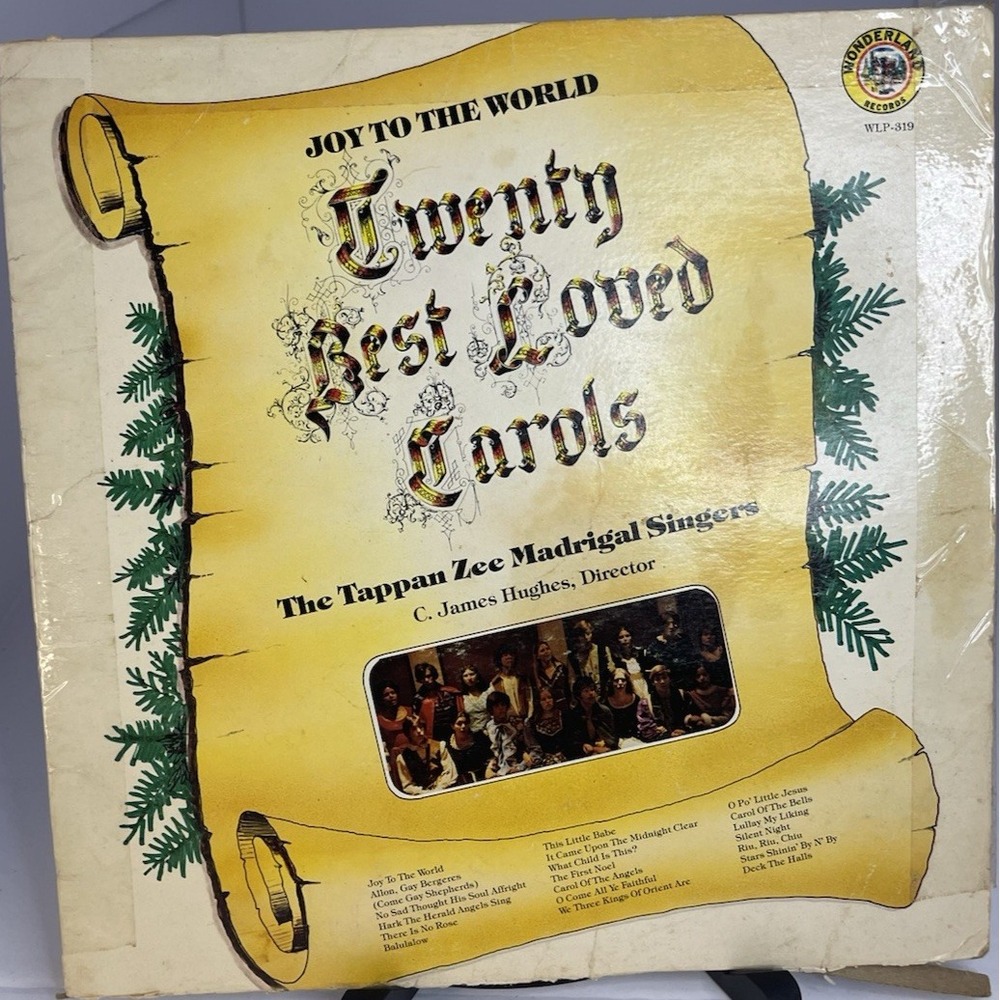 Joy To The World Twenty Best Loved Carols Tappan Zee Madrigal Singers LP WLP-319
